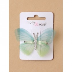 Hair clip - Sheer fabric butterfly on a 4.5cm beak clip....