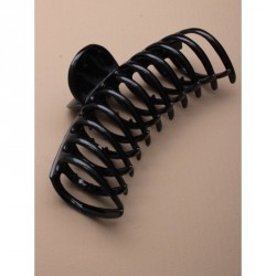 Hair clip - black hair clamp 14cm Round Pronged sausage...
