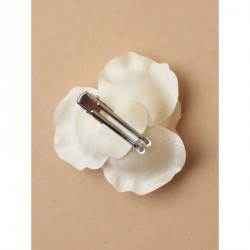 Hair clip - coloured fabric rose on a 4.5cm forked clip....