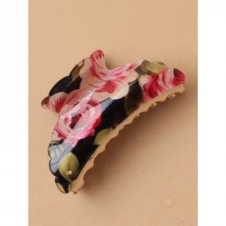 Hair clamp - 9cm wide glitter floral printed acrylic...