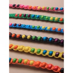 Bracelet - Bright coloured bead and cord friendship...
