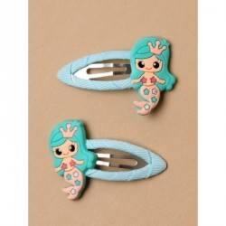 Hair clip set - Card of 2 fabric covered 4.5cm sleepies...