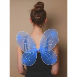 Small blue fairy wings with frosty glitter butterfly wings