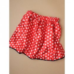 Tutu - Red satin fabric tutu with white polka dot minnie...