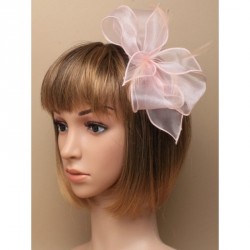 Fascinator Headband - Pale Pink looped chiffon fabric and...