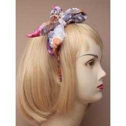 Aliceband - Large printed fabric floppy bow alice band in...