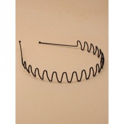 Headband - Black wavy wired flexicomb aliceband.