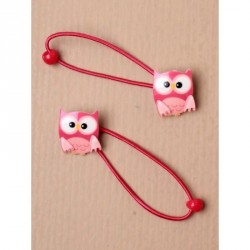 Hair clip set - Card of 2 brightly coloured acrylic owl...