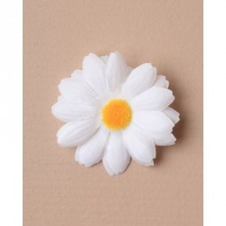 Hair flower - Large white fabric daisy on a 5cm forked clip.