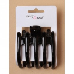 Hair clamp - 6.5cm wide black claw comb clamp.