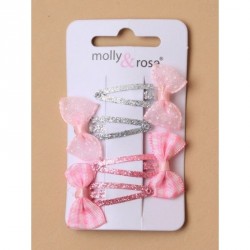 Hair clip set - Card of 4 glitter 3cm sleepies with small...
