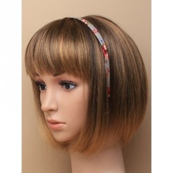 Hair band - 1cm wide floral rose fabric aliceband in...