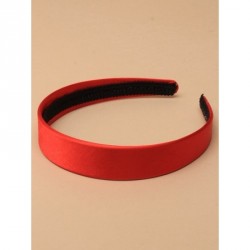 Headband - 2.5cm wide flat red satin aliceband.