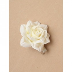 Hair flower - Small pastel coloured fabric rose on a...
