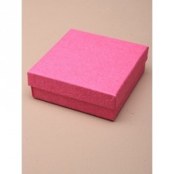 Gift box - Fuchsia pink gift box. Black flocked foam pad...