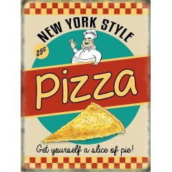 Novelty Sign - New York Style Pizza 20x15cm metal sign