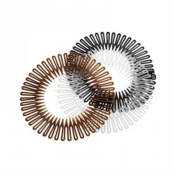 Hairband set - Three piece black, brown and clear sharks...