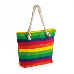 Bag - Rainbow print rope bag. - (BG32034)
