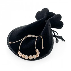 Bracelet - Rose gold colour crystal adjustable chain...