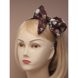 chiffon floral print stretch bandeaux with bow. in...
