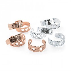 Ring Set - Ten piece rose gold and silver colour...