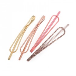 Hair clip set - Four piece rose gold colour hair grip...