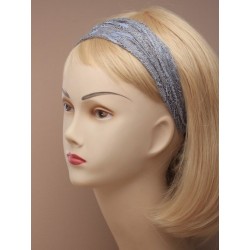 lace fabric stretch headwrap bandeaux in pink, grey or cream