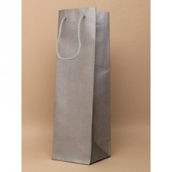 Gift bag - Silver h33xw10xd9cm wine bottle gift bag