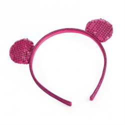 Headband - Fuchsia AB colour sequin ear design headband....