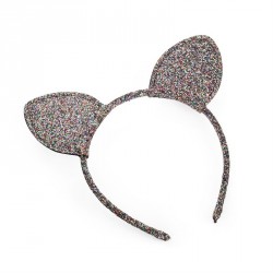 Headband - Black AB colour glitter effect ear design...