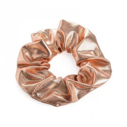 Scrunchie - Metallic rose gold elasticated hair...