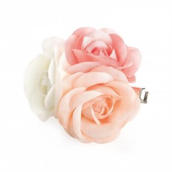 Hair flower - Three tone pink flower hair clip. - (HA31868)
