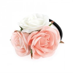 Hair flower - Three tone peach colour flower hair...