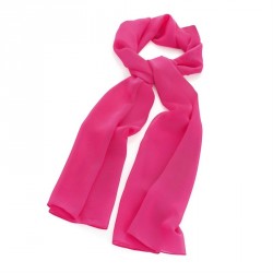 Scarf - Fuchsia pink colour chiffon style scarf. - (SC31282)