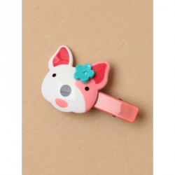 Hair Clip - 5cm beak clip with plastic french bulldog...