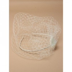 Fascinator Headband - Cream ribbon wrapped aliceband with...