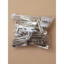 Hair Clips - Pack of 50 Plain silv Fork clips
Length 45mm