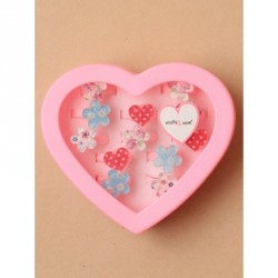 Ring set - Pink heart shaped display box contains 12...
