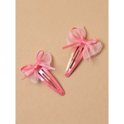 Sleepies Hair Clips - Card of 2 chiffon fabric and ribbon...