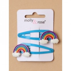 Sleepies Hair Clips - Card of 2 Rainbow motif 5cm...