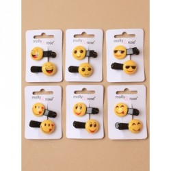 Hair Clips - Pair of 3cm Emoji motif beak clips In 6 designs