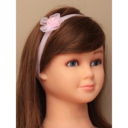 Stretch Headband - Pink child size stretch fabric bandeau...