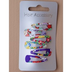 Click Clack Sleepies Hair Clips - card of 6 brightly...