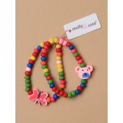 Bracelet - Child size brightly coloured wooden bead...