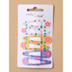 Sleepies Hair Clips - Card of 6 daisy princess print 5cm...