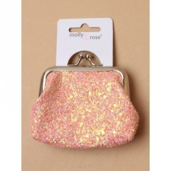 Coin Purse - Frosty sequin ,  glitter purse with silv...
