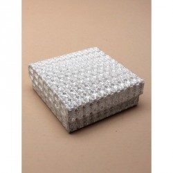 Gift Box - Size: 85x85x3cm Silver hologram gift box Black...