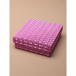 Gift Box - Size: 9x9x3cm Fuchsia Pink hologram gift box...
