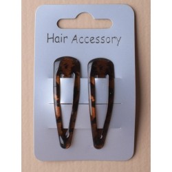 Click Clack Sleepies Hair Clips - card of 2 tort 5cm...