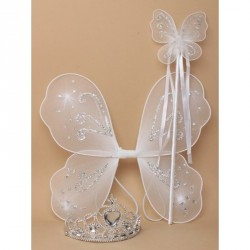 Fairy Wings - Size : 30 x 27cm White net fairy wings with...